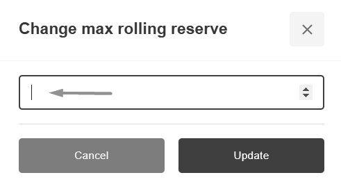 Change Max Rolling Reserve