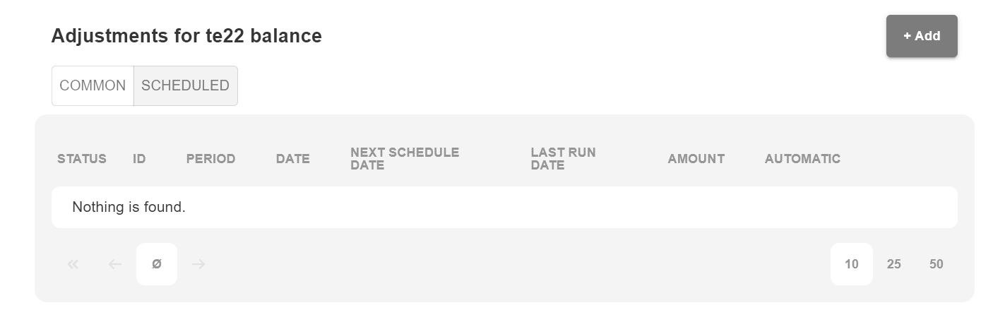 scheduled add